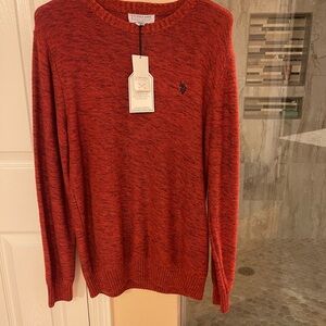 U.S. Polo Assn. Men's Marled Red Crewneck Sweater
